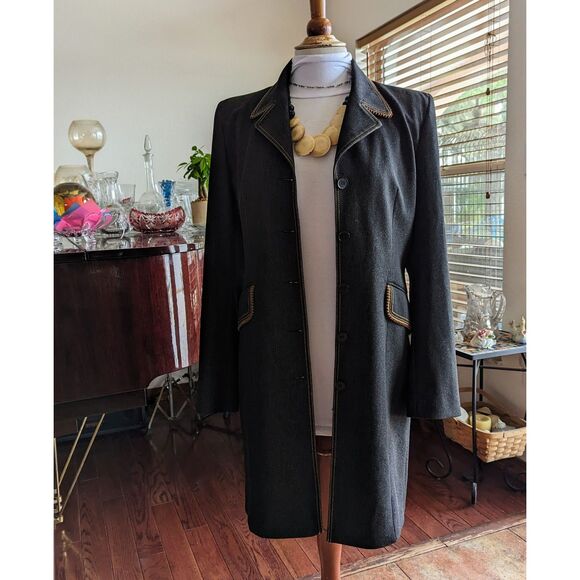 Vtg   Vertigo Paris long length lapel blazer with pants suit   Sz M - Picture 15 of 16